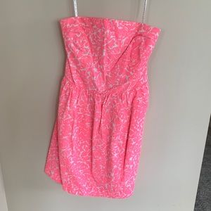 Neon pink Lilly Pulitzer Smocked Dress